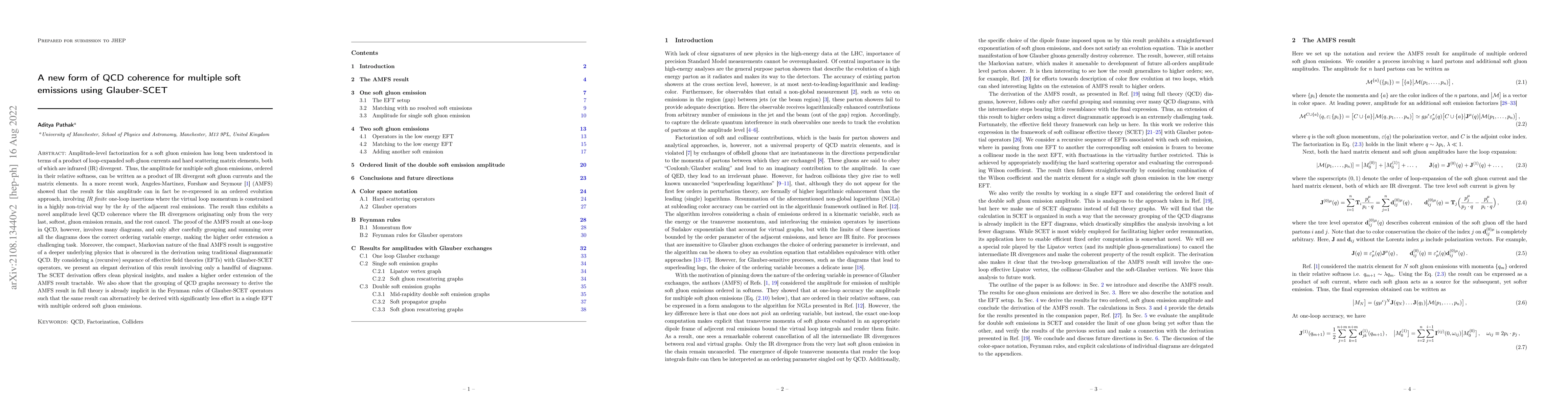 Thumbnail for A new form of QCD coherence for multiple soft emissions using
  Glauber-SCET