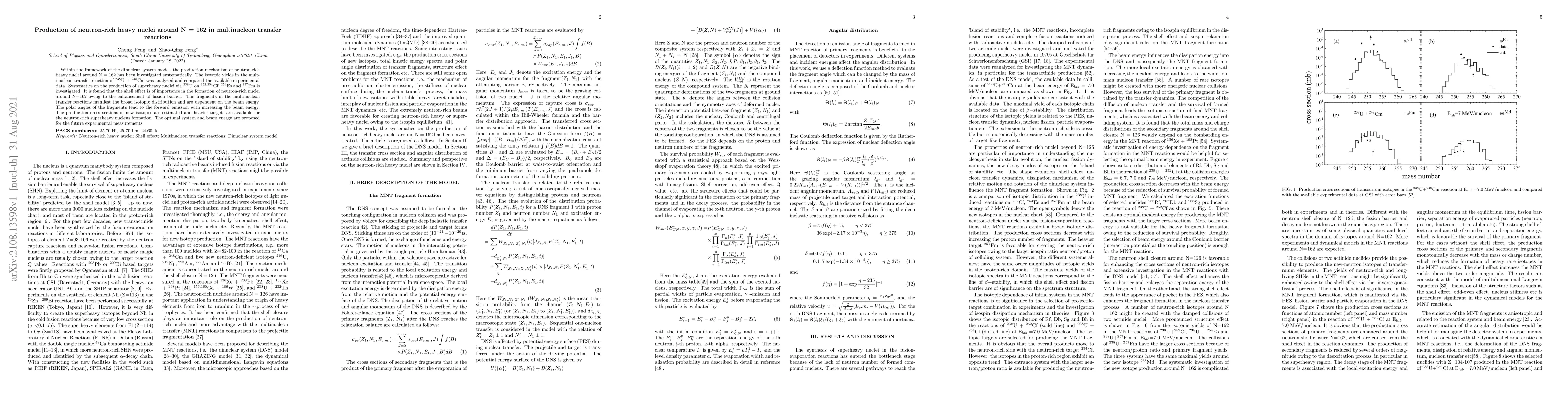 Thumbnail for Production of neutron-rich heavy nuclei around N = 162 in multinucleon
  transfer reactions