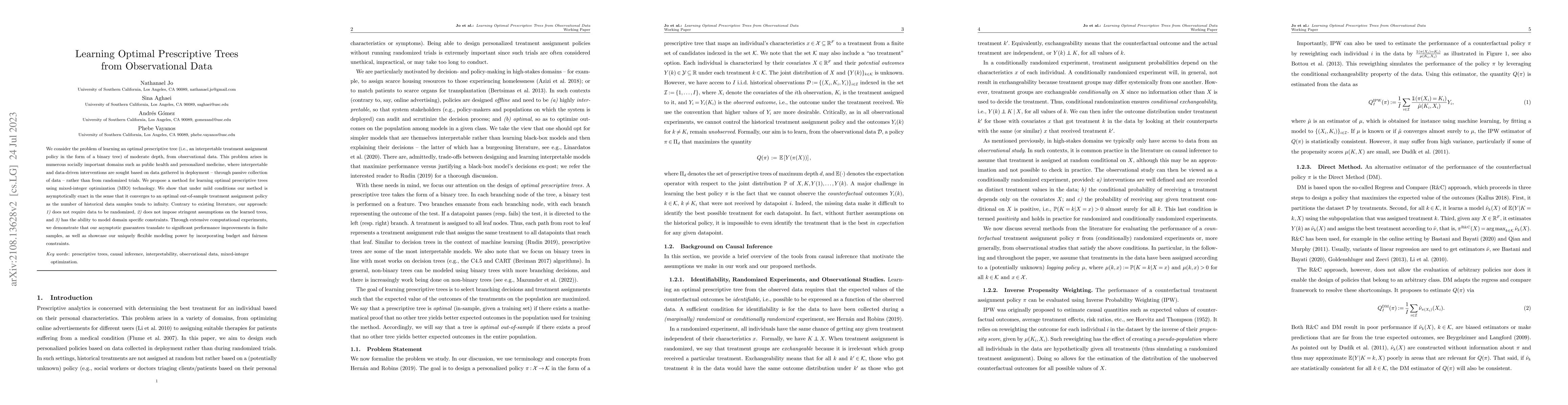 Thumbnail for Learning Optimal Prescriptive Trees from Observational Data