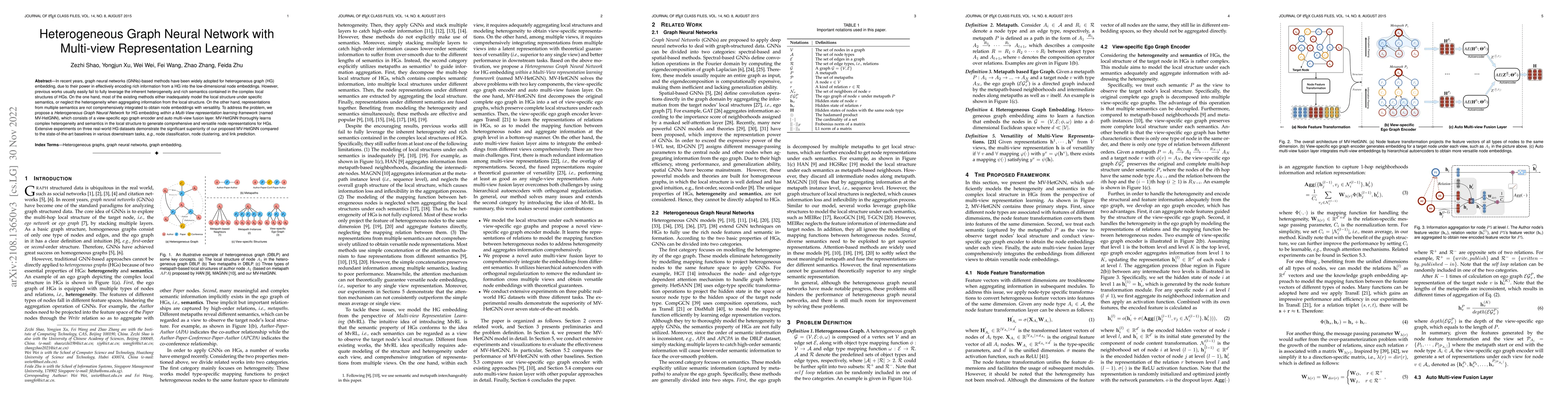 Thumbnail for Heterogeneous Graph Neural Network with Multi-view Representation
  Learning