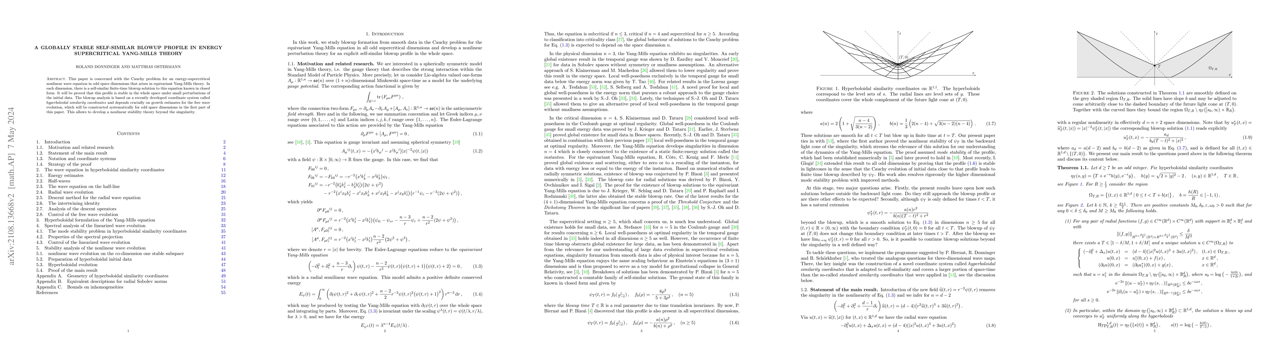 Thumbnail for A globally stable self-similar blowup profile in energy supercritical
  Yang-Mills theory