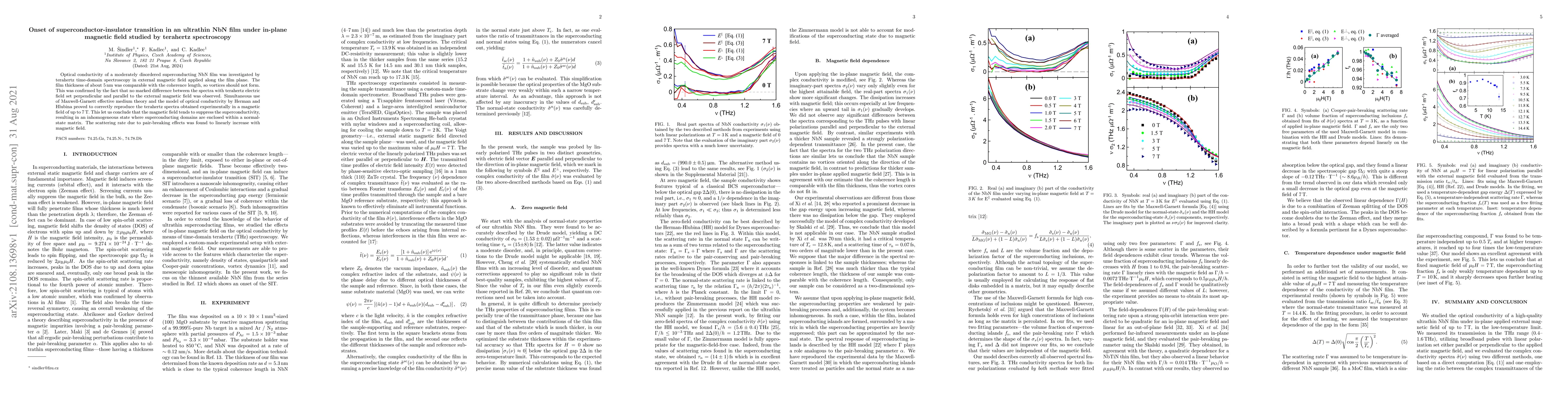 Thumbnail for Onset of superconductor-insulator transition in an ultrathin NbN film
  under in-plane magnetic field studied by terahertz spectroscopy