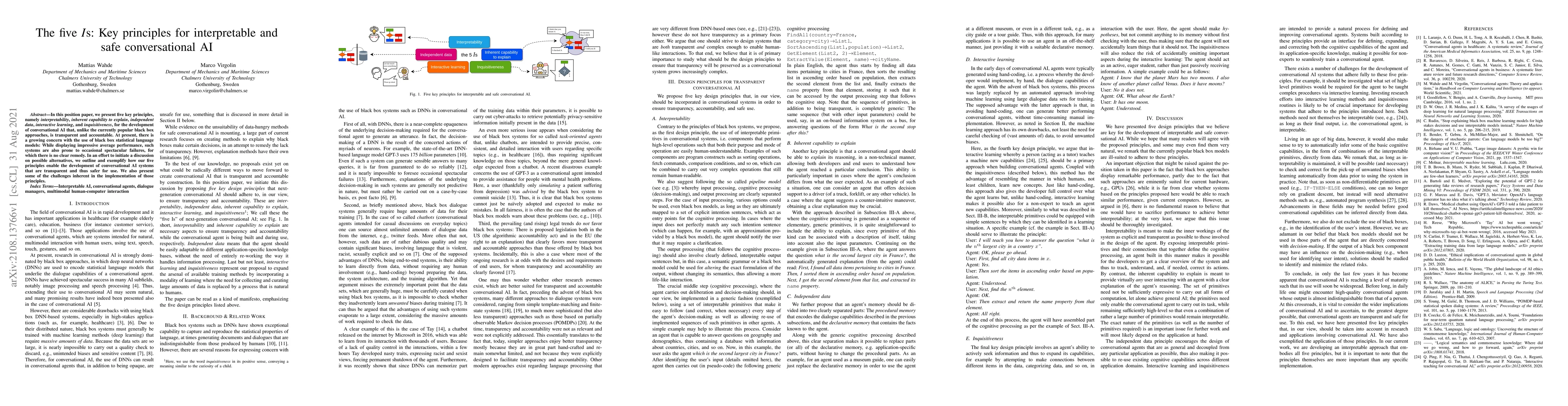 Thumbnail for The five Is: Key principles for interpretable and safe conversational AI