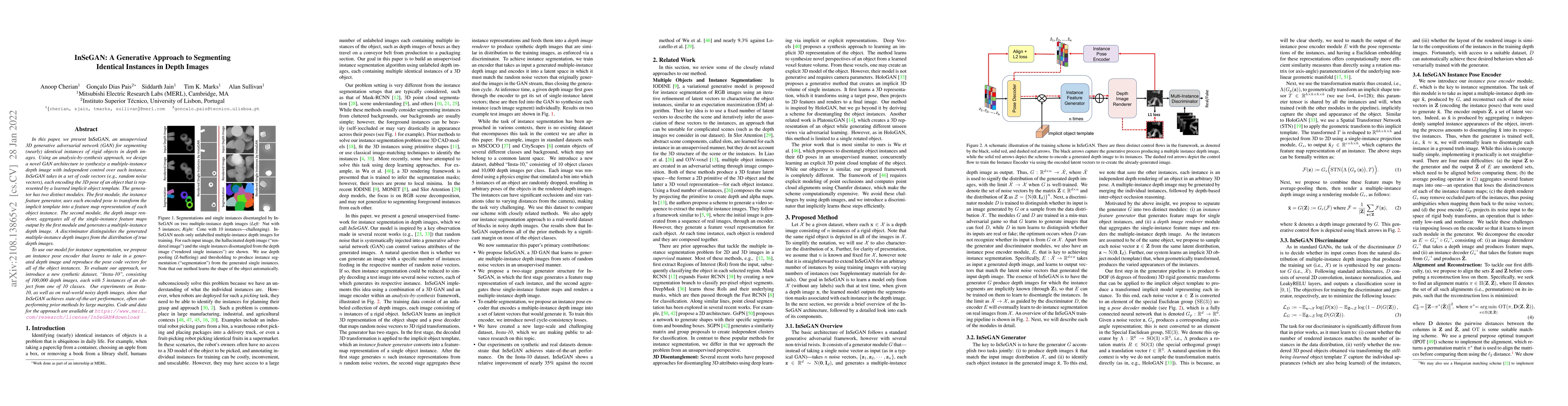 Thumbnail for InSeGAN: A Generative Approach to Segmenting Identical Instances in
  Depth Images