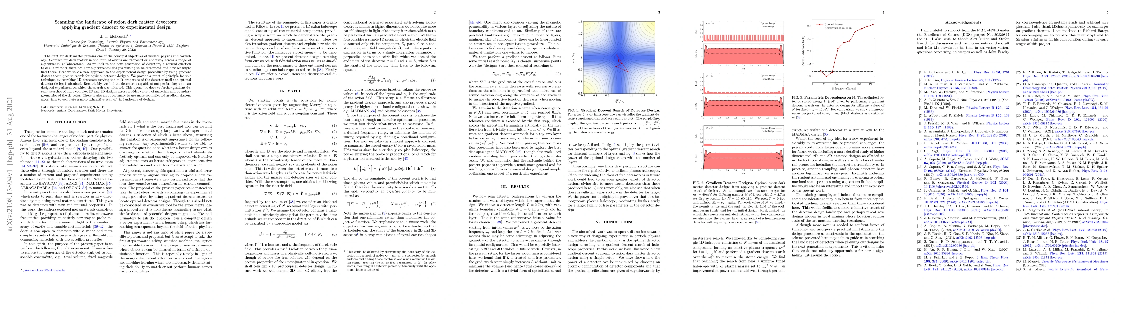 Thumbnail for Scanning the landscape of axion dark matter detectors: applying gradient
  descent to experimental design