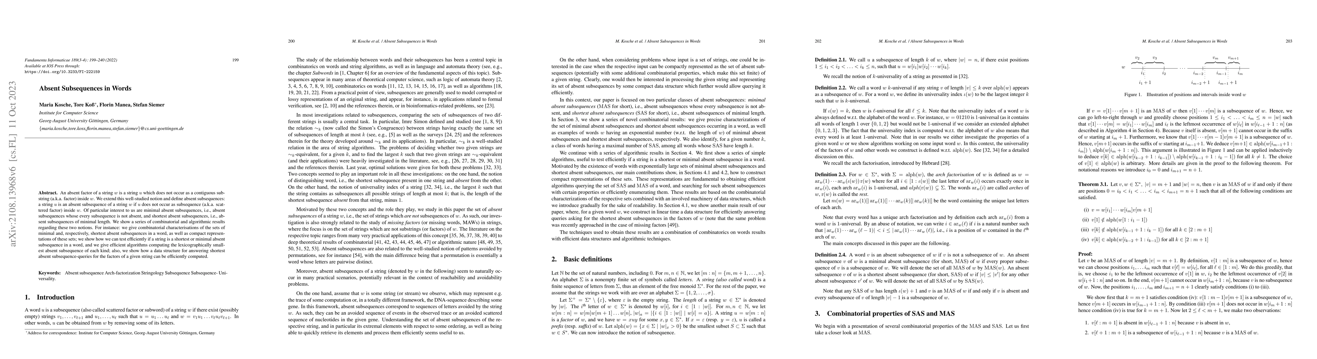Thumbnail for Absent Subsequences in Words