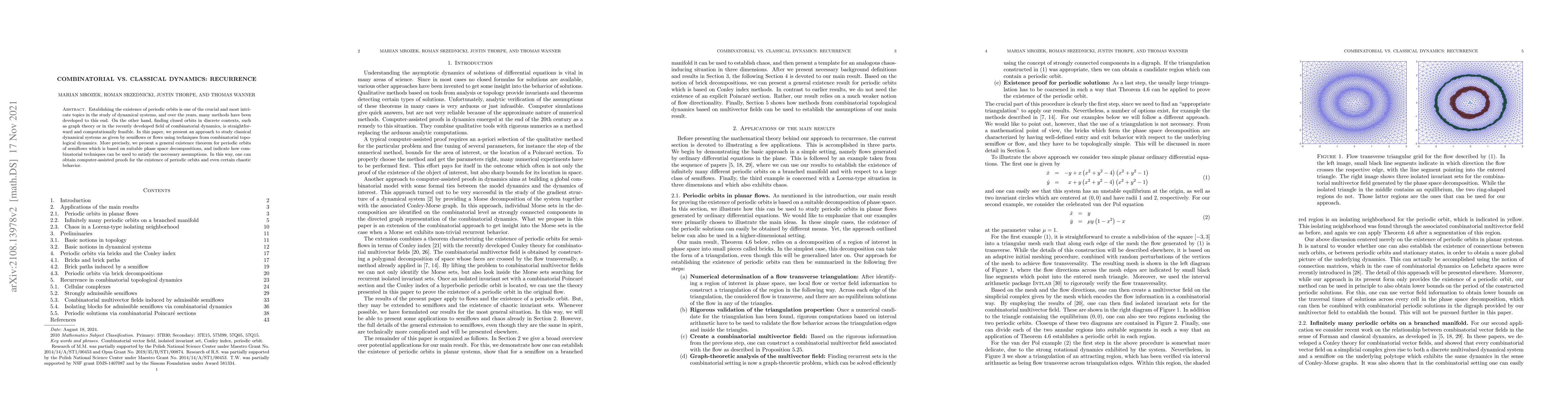Thumbnail for Combinatorial vs. classical dynamics: Recurrence