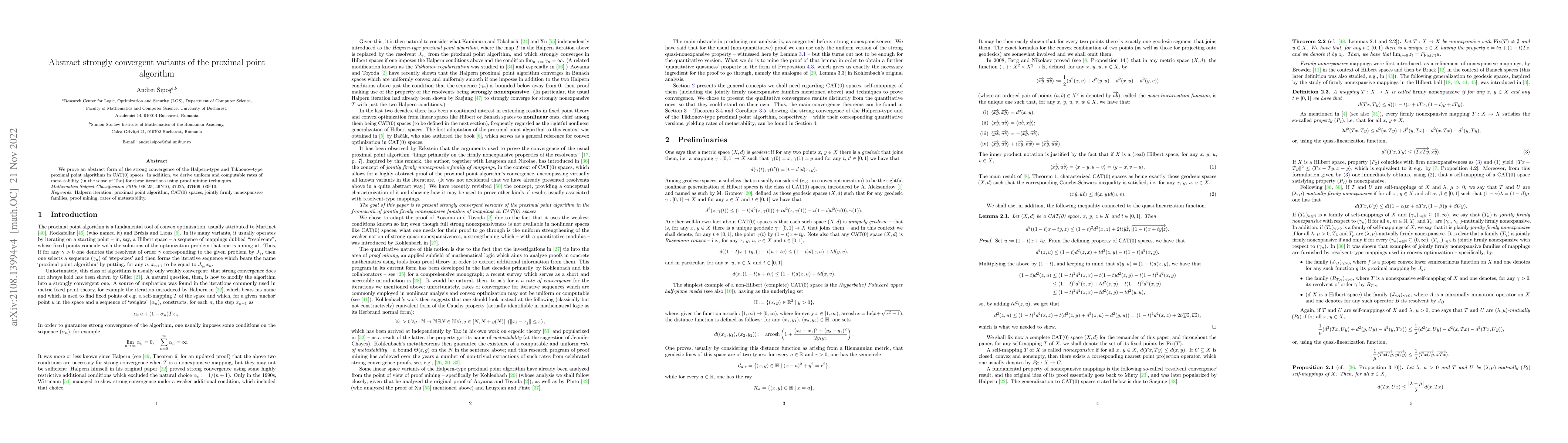 Thumbnail for Abstract strongly convergent variants of the proximal point algorithm