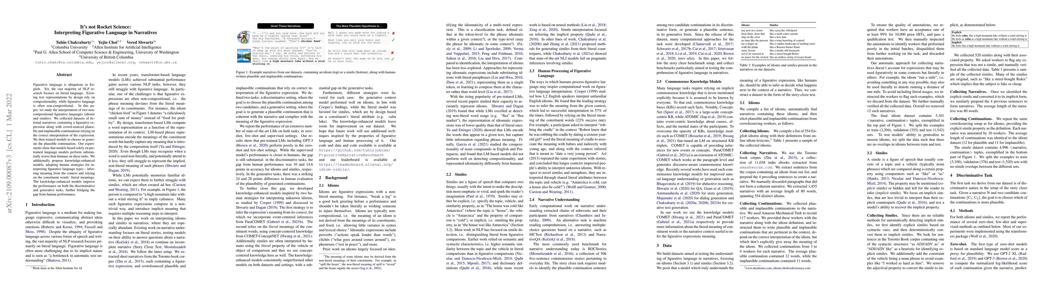 Thumbnail for It's not Rocket Science : Interpreting Figurative Language in Narratives
