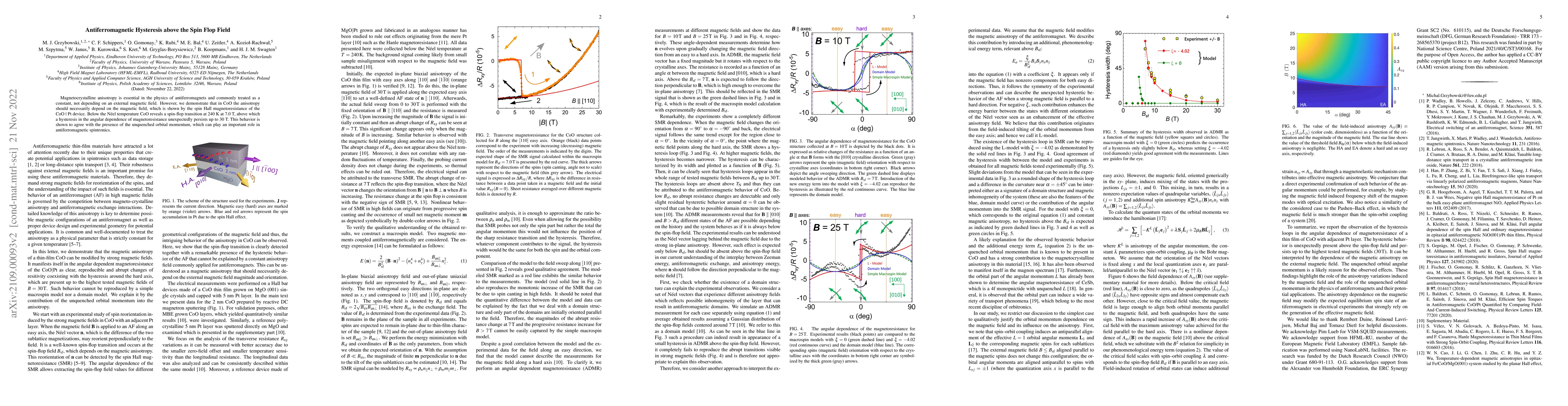 Thumbnail for Antiferromagnetic Hysteresis above the Spin Flop Field