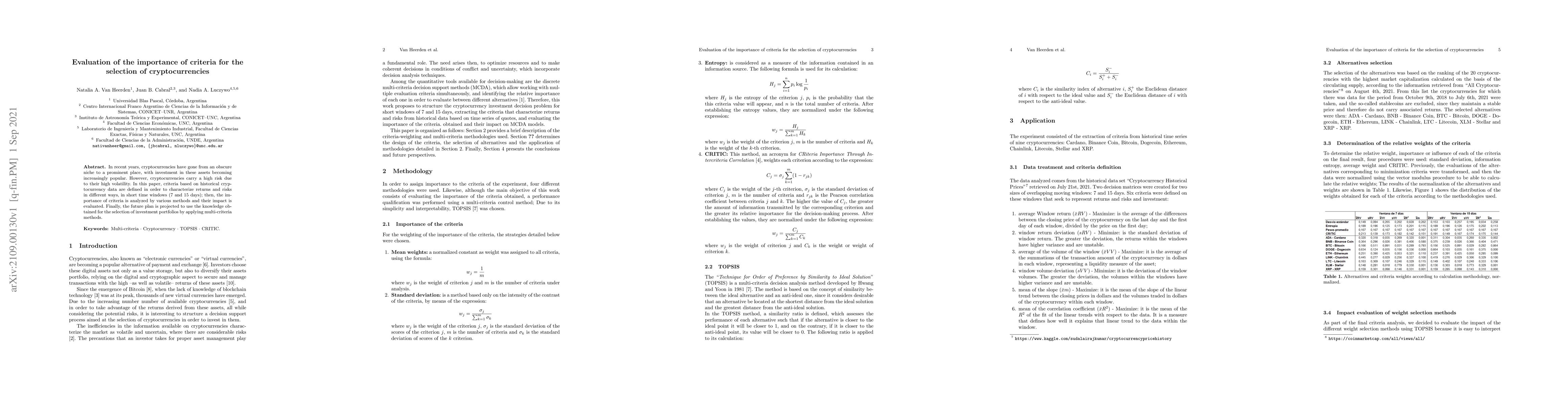 Thumbnail for Evaluation of the importance of criteria for the selection of
  cryptocurrencies