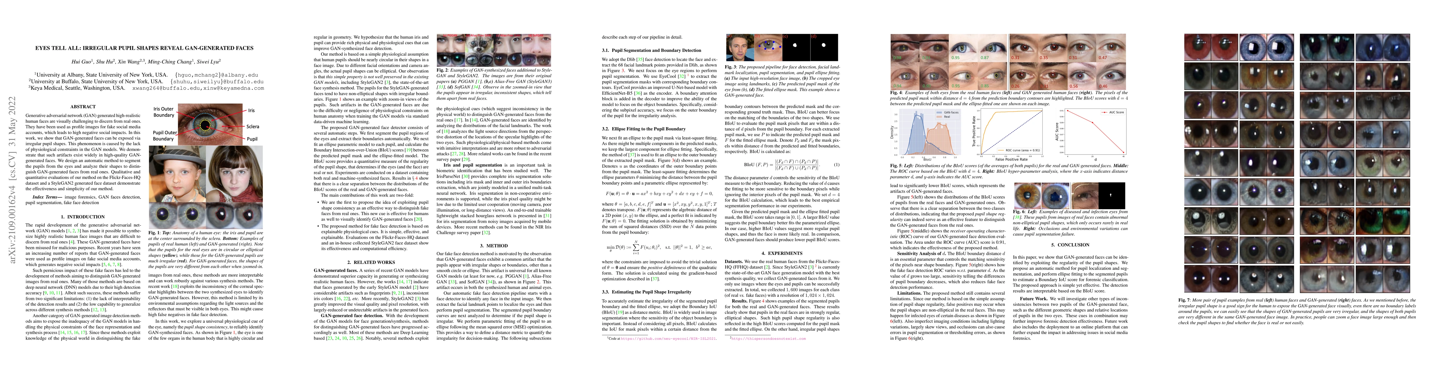 Thumbnail for Eyes Tell All: Irregular Pupil Shapes Reveal GAN-generated Faces