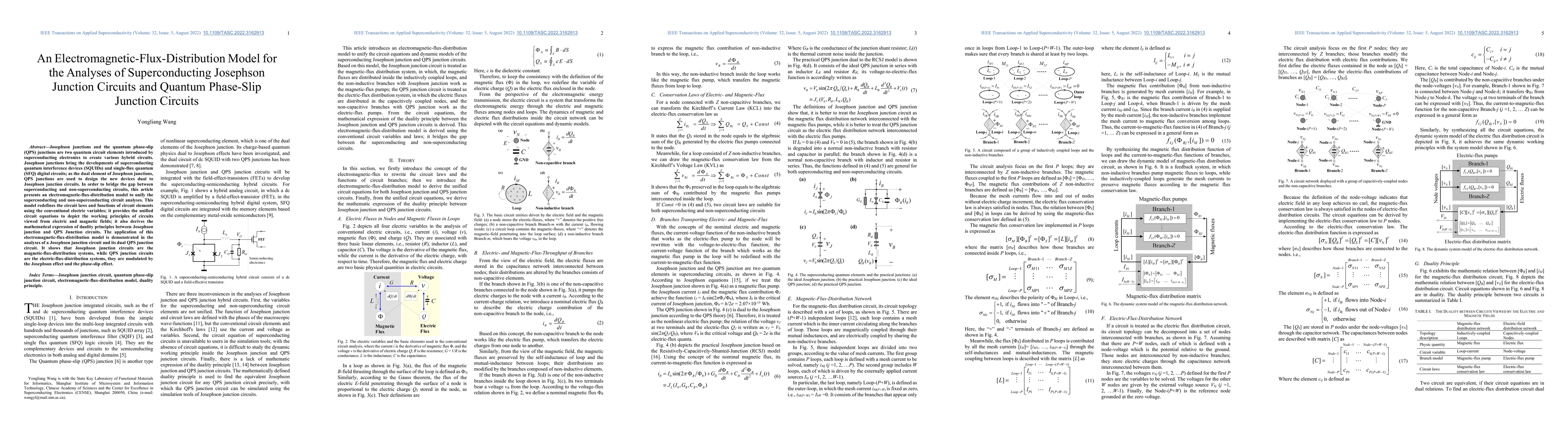 Thumbnail for An Electromagnetic-Flux-Distribution Model for the Analyses of
  Superconducting Josephson Junction Circuits and Quantum Phase-Slip Junction
  Circuits
