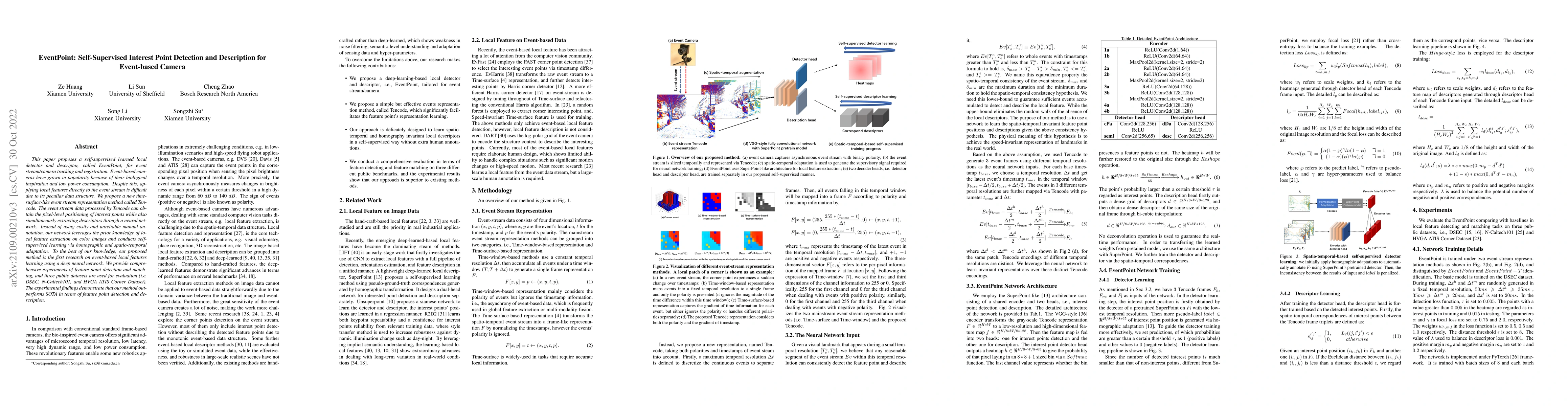 Thumbnail for EventPoint: Self-Supervised Interest Point Detection and Description for
  Event-based Camera