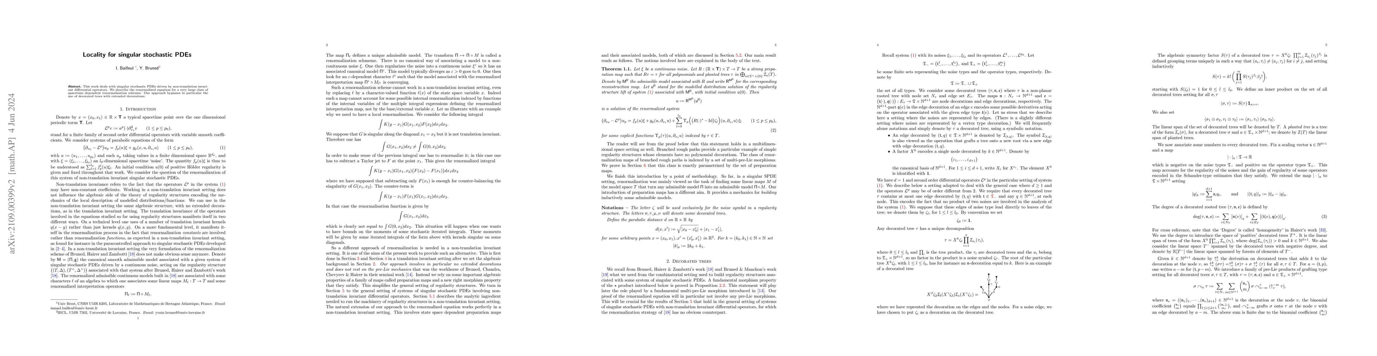 Thumbnail for Locality for singular stochastic PDEs