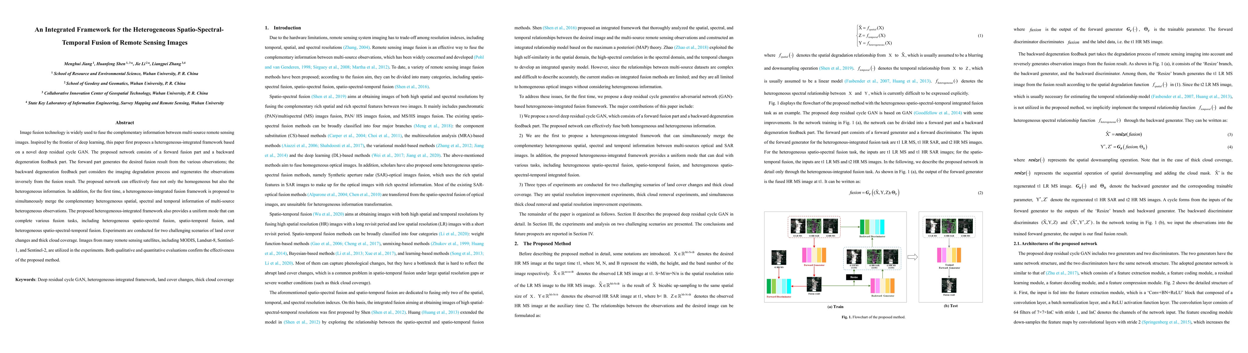 Thumbnail for An Integrated Framework for the Heterogeneous Spatio-Spectral-Temporal
  Fusion of Remote Sensing Images