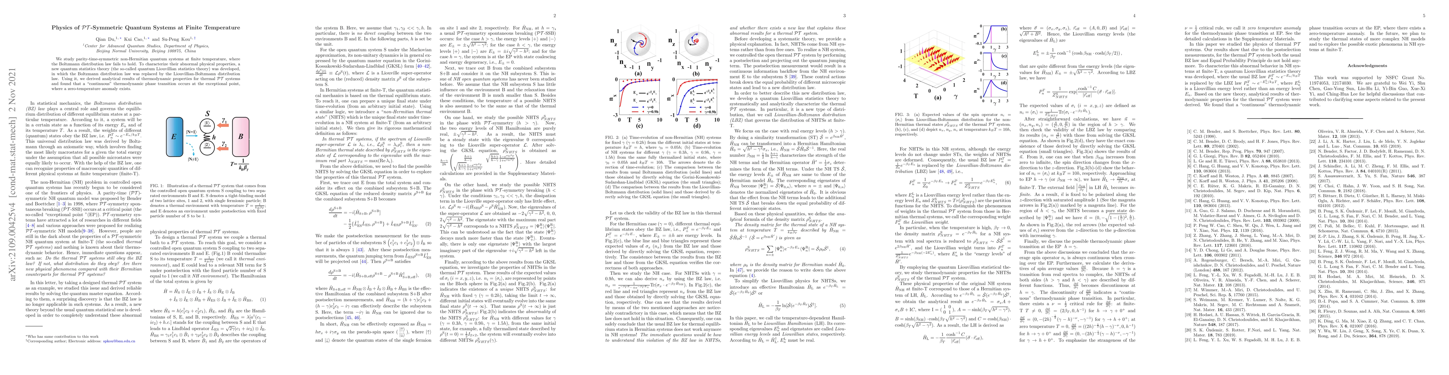 Thumbnail for Physics of PT-Symmetric Quantum Systems at Finite Temperature