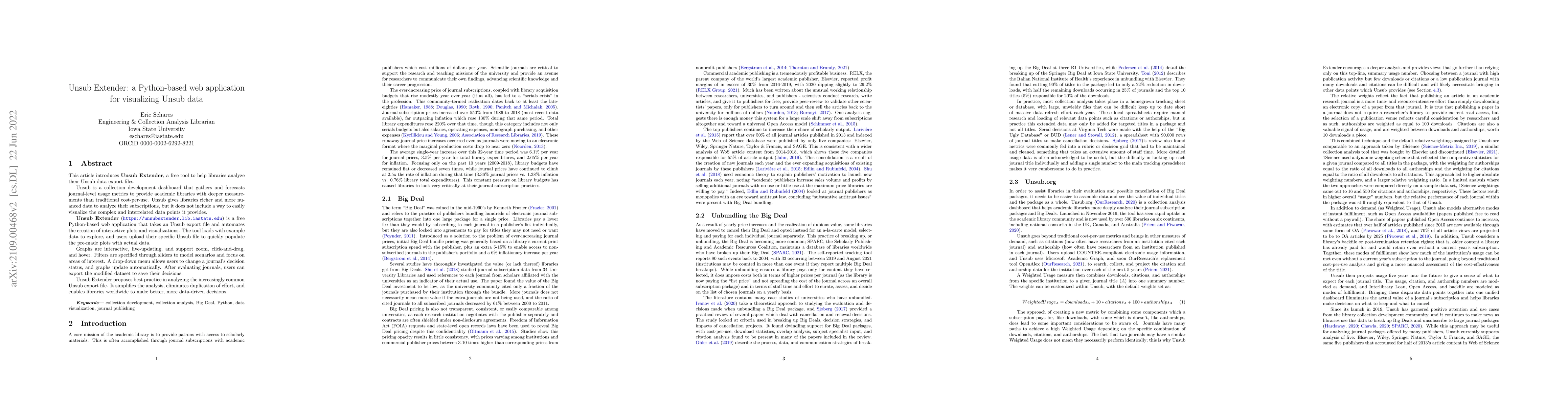 Thumbnail for Unsub Extender: a Python-based web application for visualizing Unsub
  data