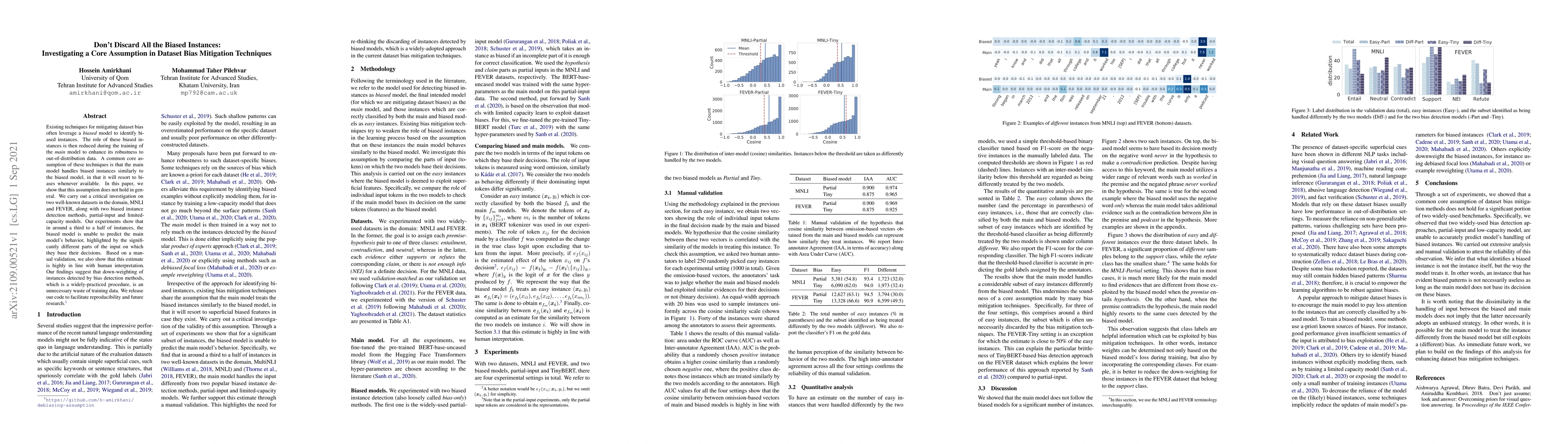 Thumbnail for Don't Discard All the Biased Instances: Investigating a Core Assumption
  in Dataset Bias Mitigation Techniques