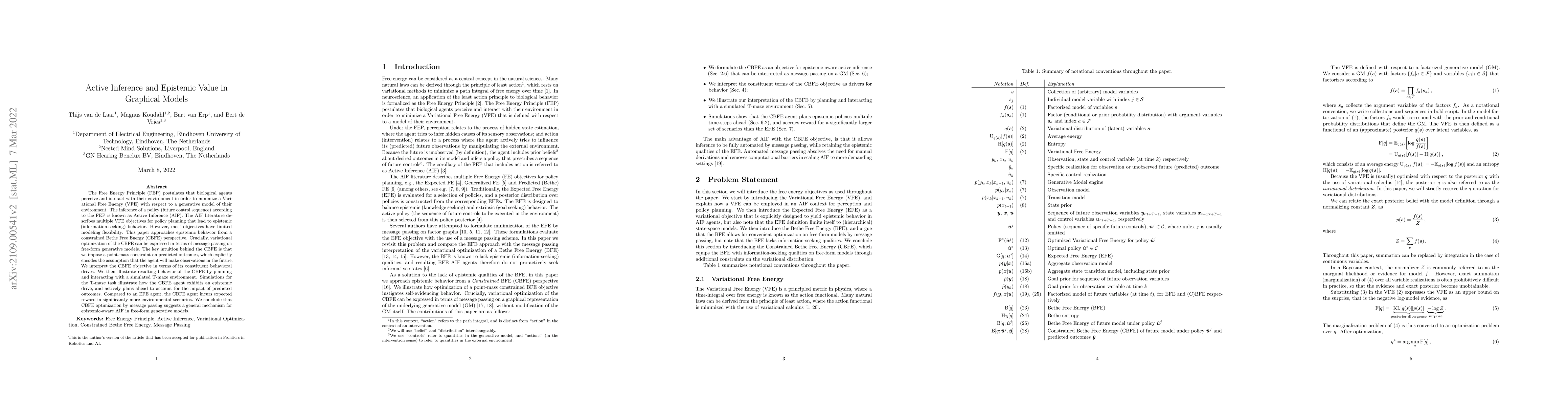 Thumbnail for Active Inference and Epistemic Value in Graphical Models