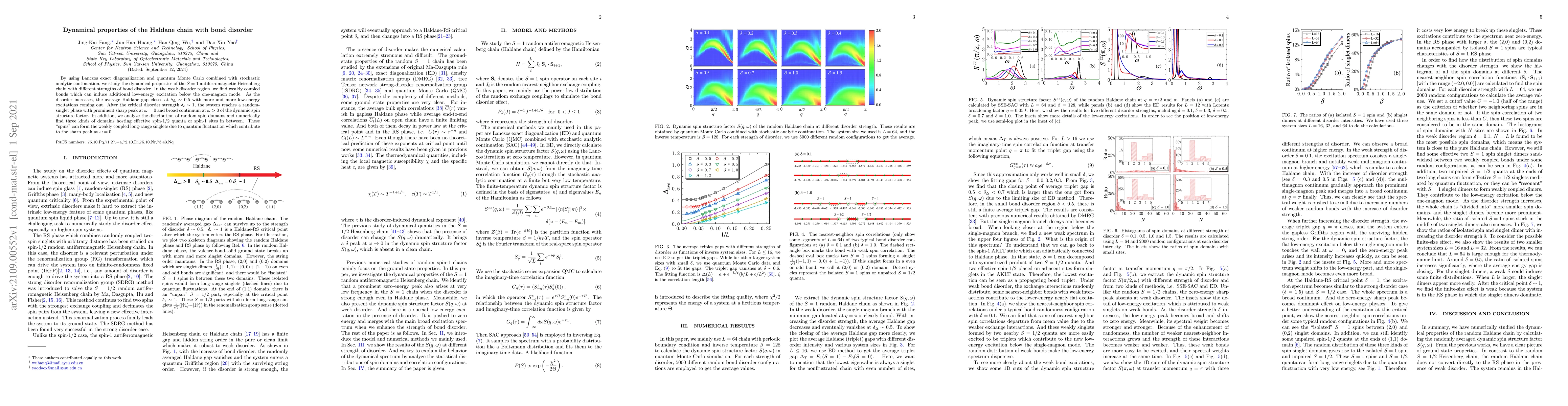 Thumbnail for Dynamical properties of the Haldane chain with bond disorder