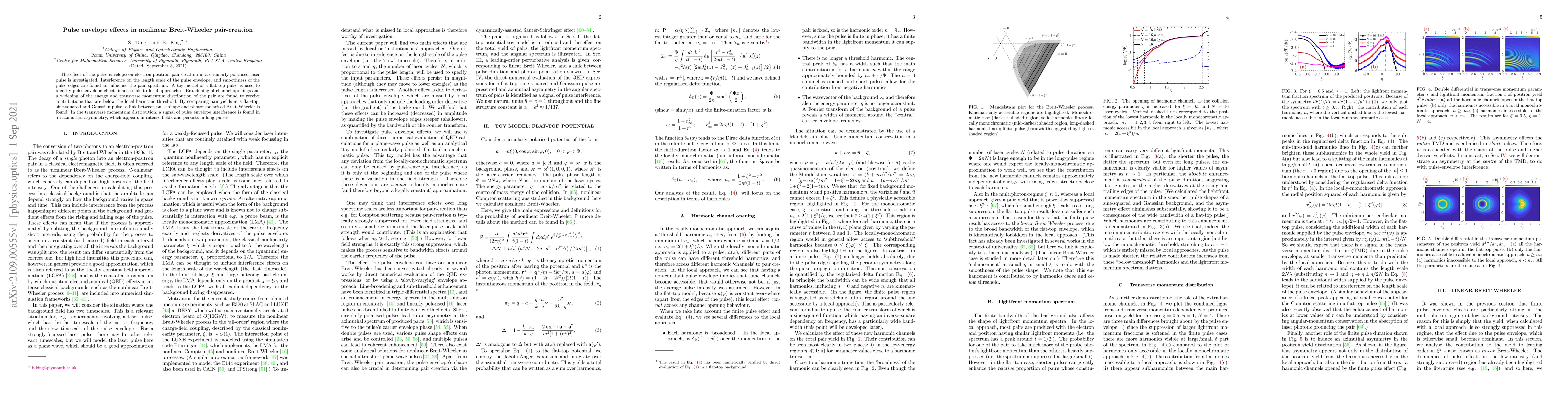 Thumbnail for Pulse envelope effects in nonlinear Breit-Wheeler pair-creation