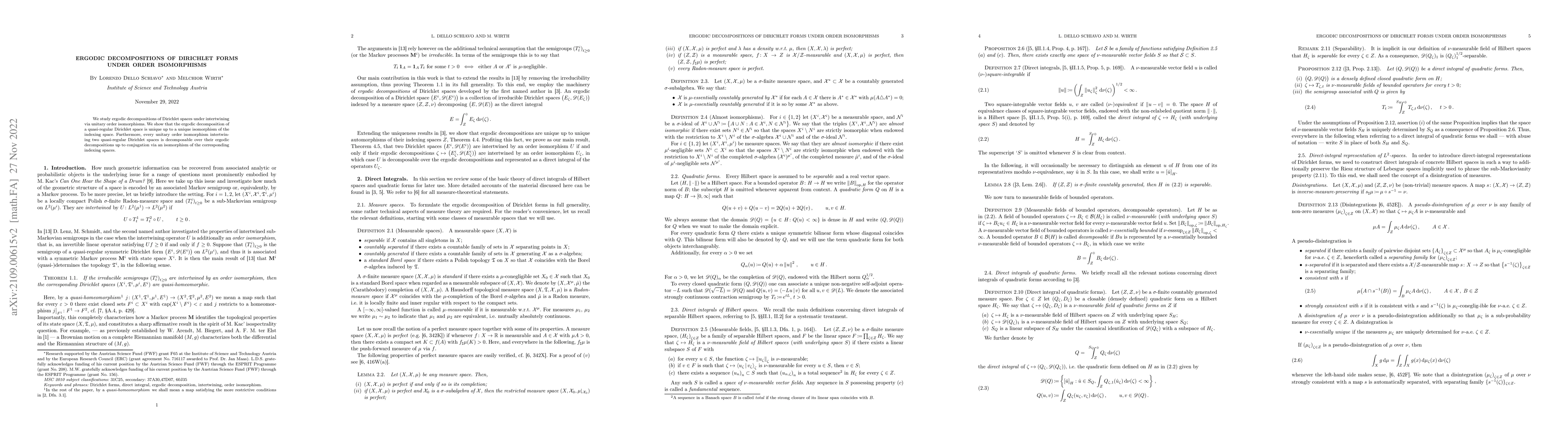Thumbnail for Ergodic Decompositions of Dirichlet Forms under Order Isomorphisms