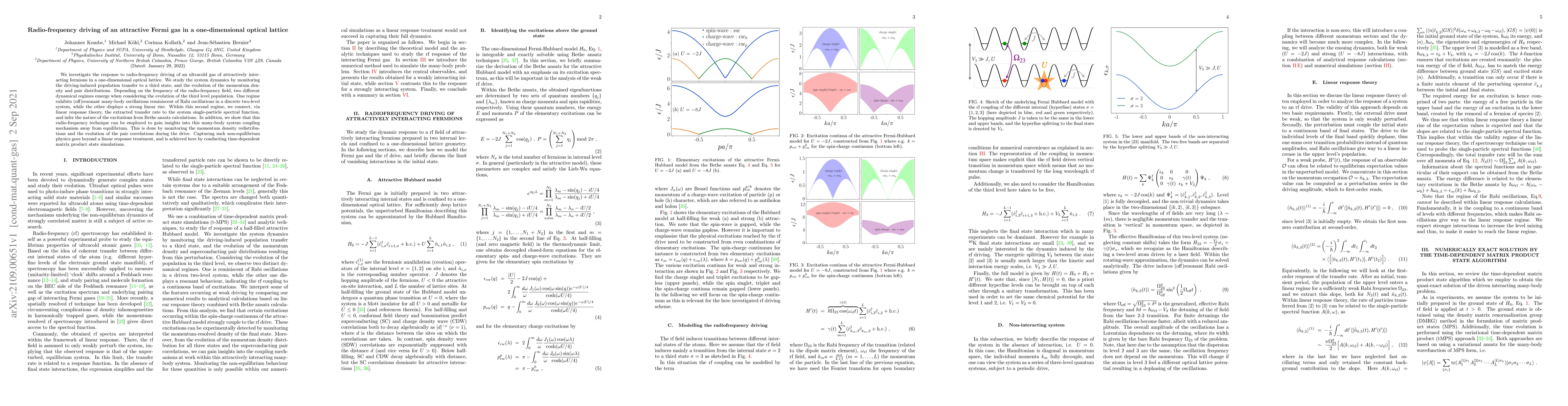 Thumbnail for Radio-frequency driving of an attractive Fermi gas in a one-dimensional
  optical lattice