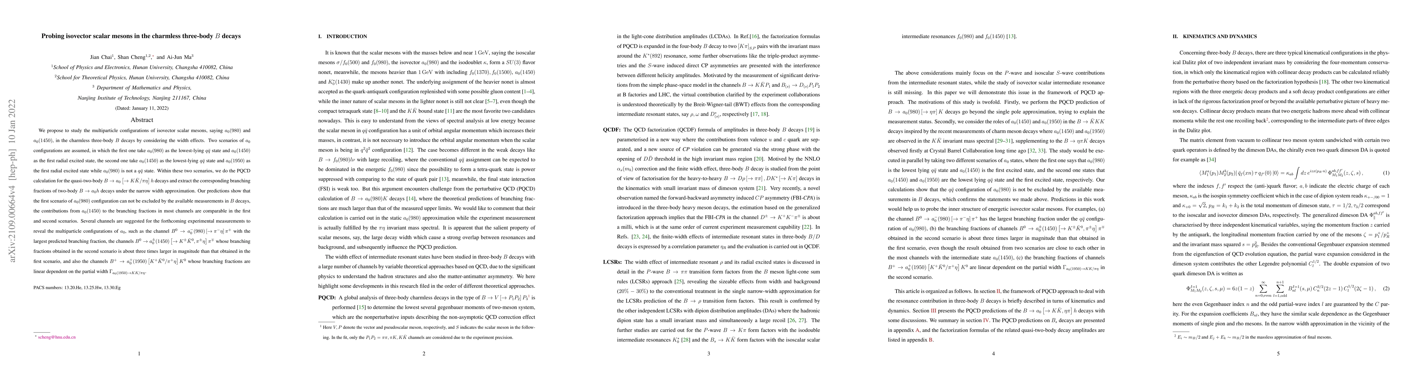 Thumbnail for Probing isovector scalar mesons in the charmless three-body $B$ decays