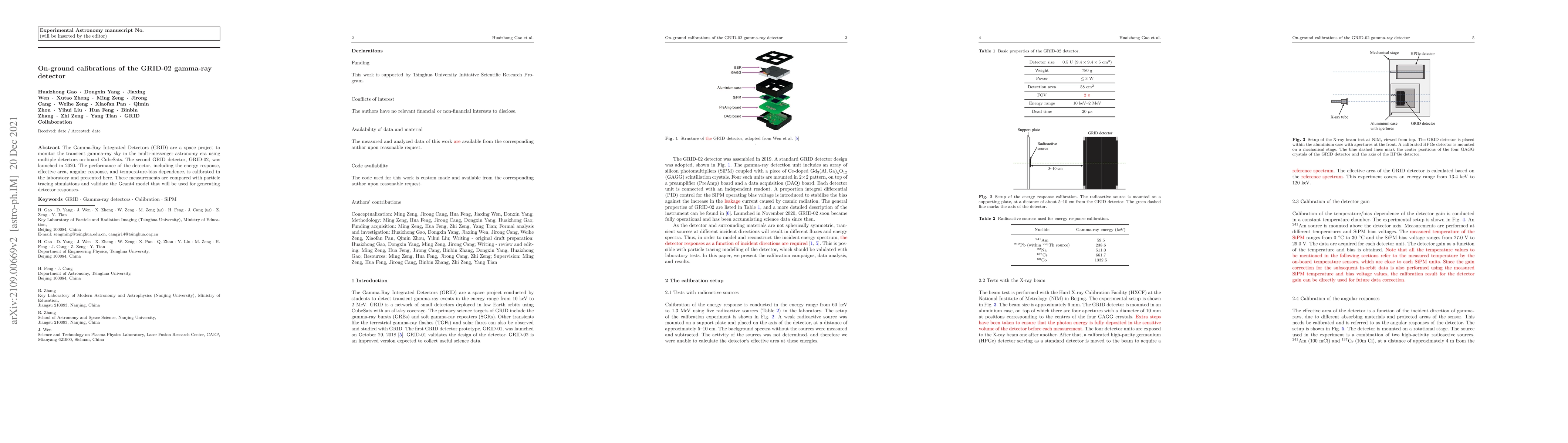 Thumbnail for On-ground calibrations of the GRID-02 gamma-ray detector