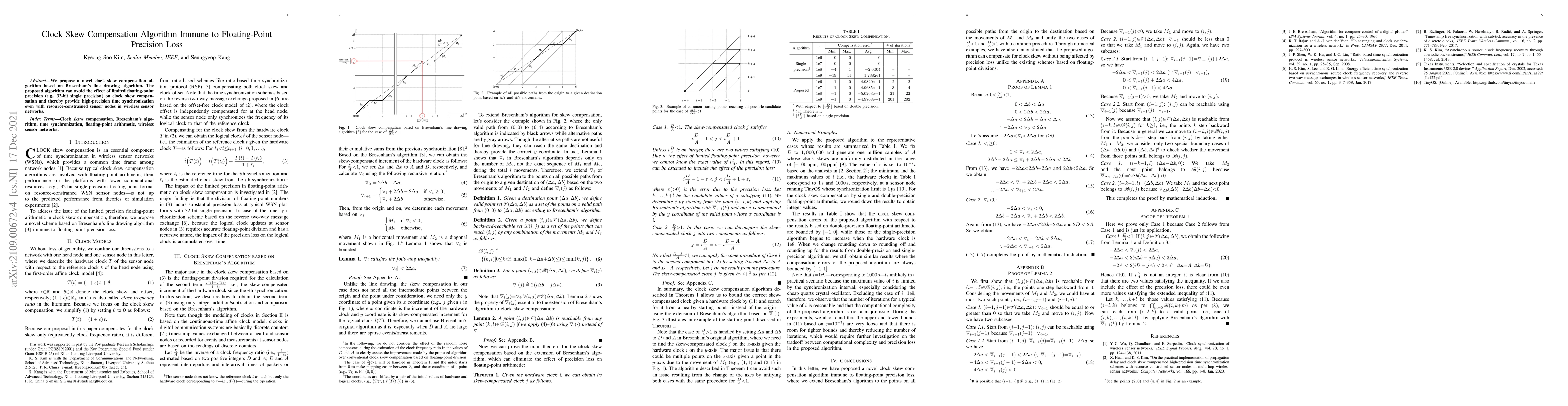 Thumbnail for Clock Skew Compensation Algorithm Immune to Floating-Point Precision
  Loss