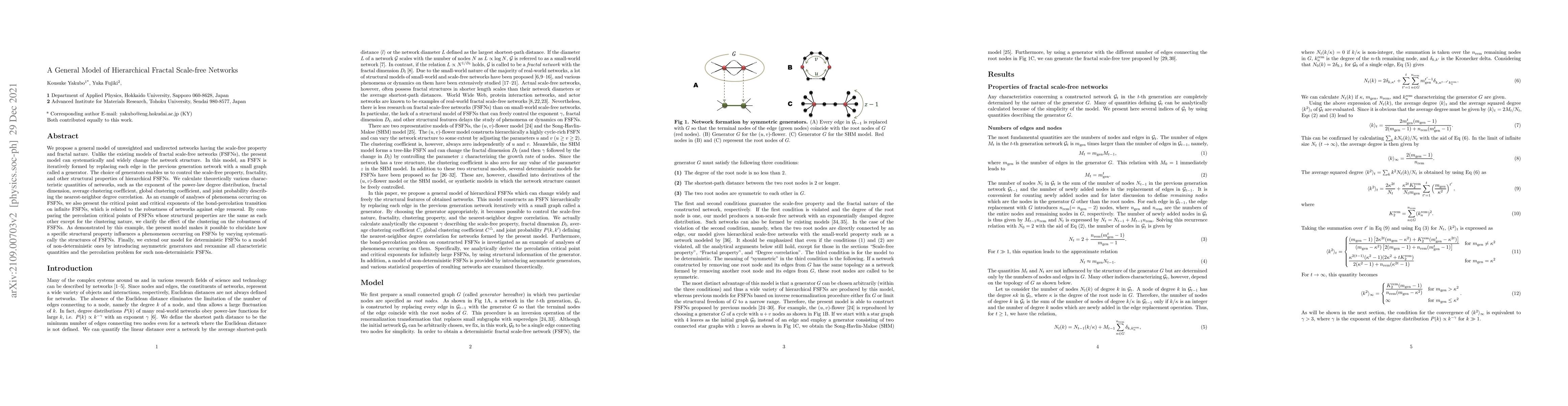 Thumbnail for A general model of hierarchical fractal scale-free networks