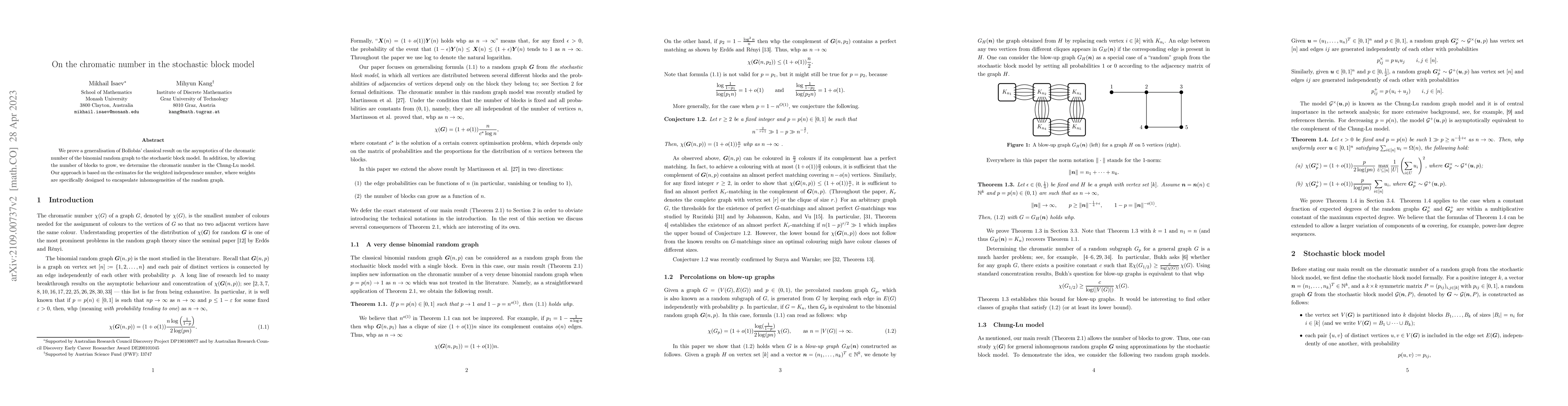 Thumbnail for On the chromatic number in the stochastic block model