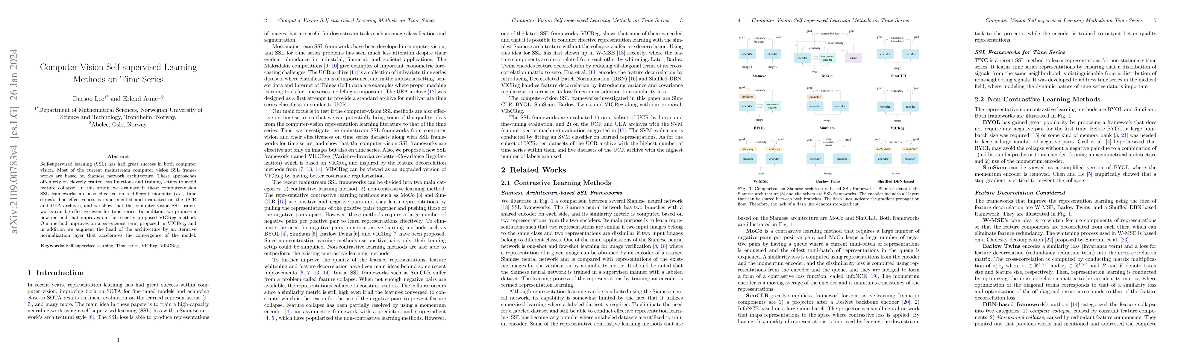 Thumbnail for Computer Vision Self-supervised Learning Methods on Time Series