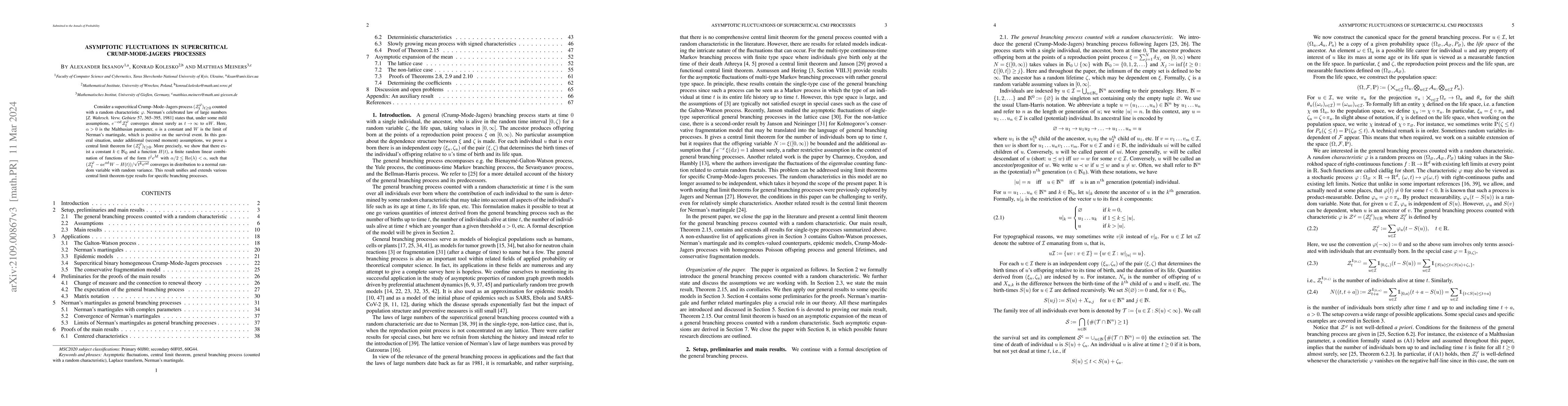 Thumbnail for Asymptotic fluctuations in supercritical Crump-Mode-Jagers processes