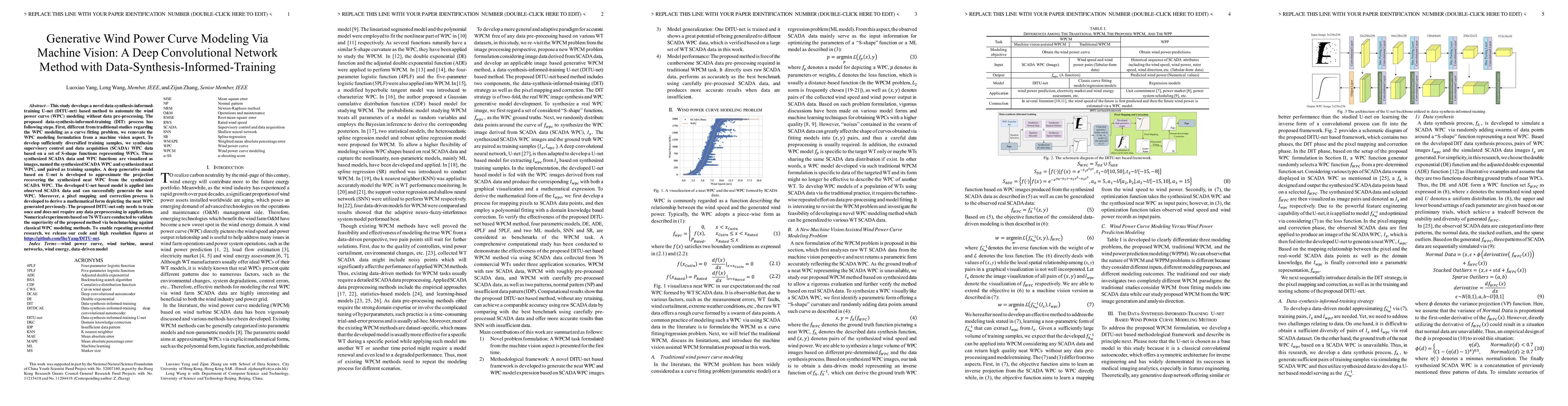 Thumbnail for Generative Wind Power Curve Modeling Via Machine Vision: A Self-learning
  Deep Convolutional Network Based Method