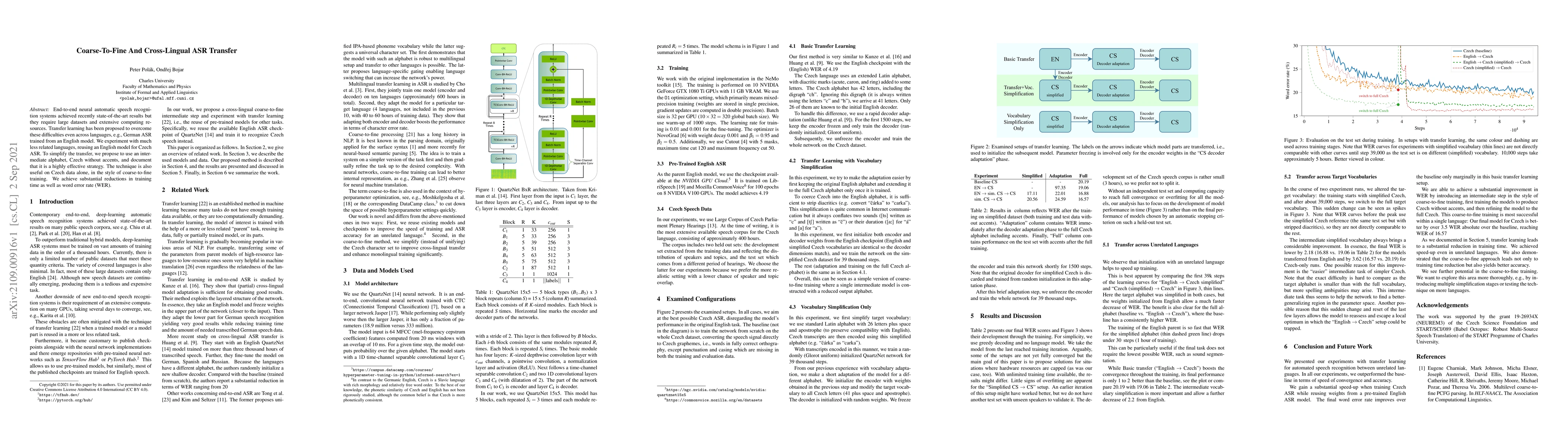 Thumbnail for Coarse-To-Fine And Cross-Lingual ASR Transfer