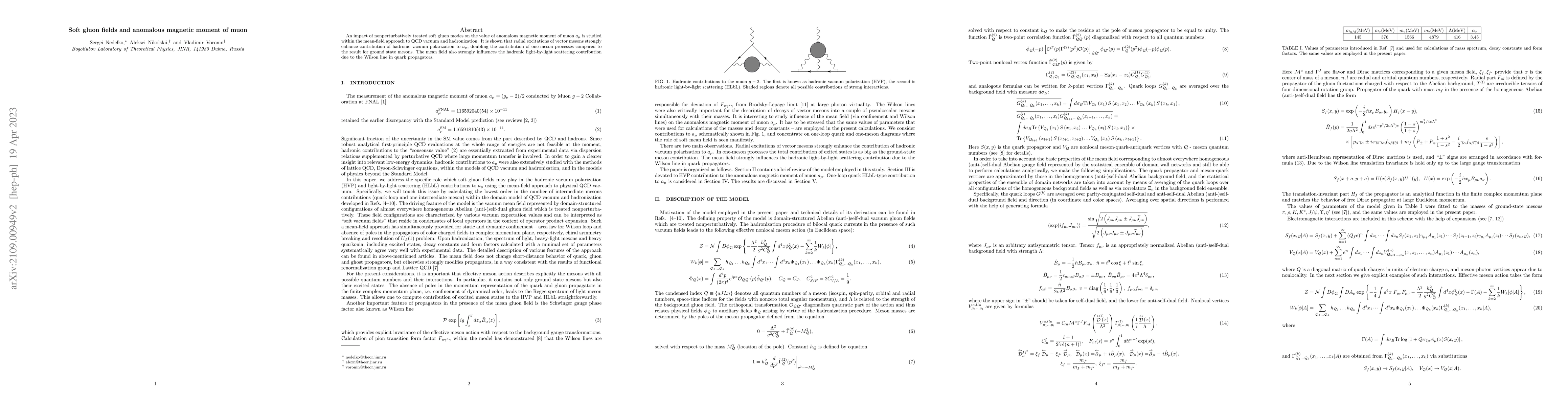 Thumbnail for Soft gluon fields and anomalous magnetic moment of muon