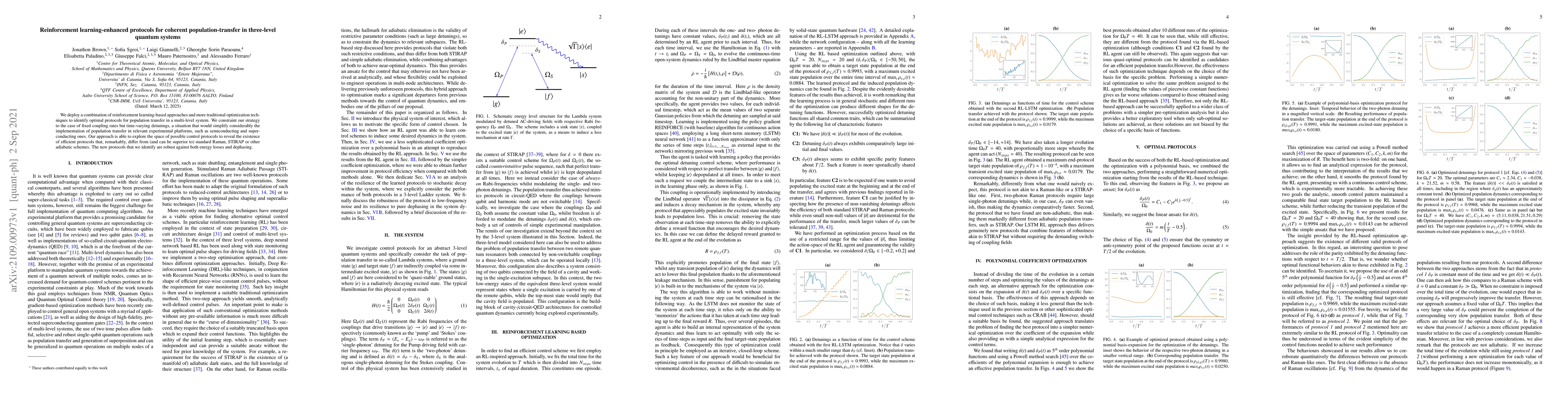 Thumbnail for Reinforcement learning-enhanced protocols for coherent
  population-transfer in three-level quantum systems