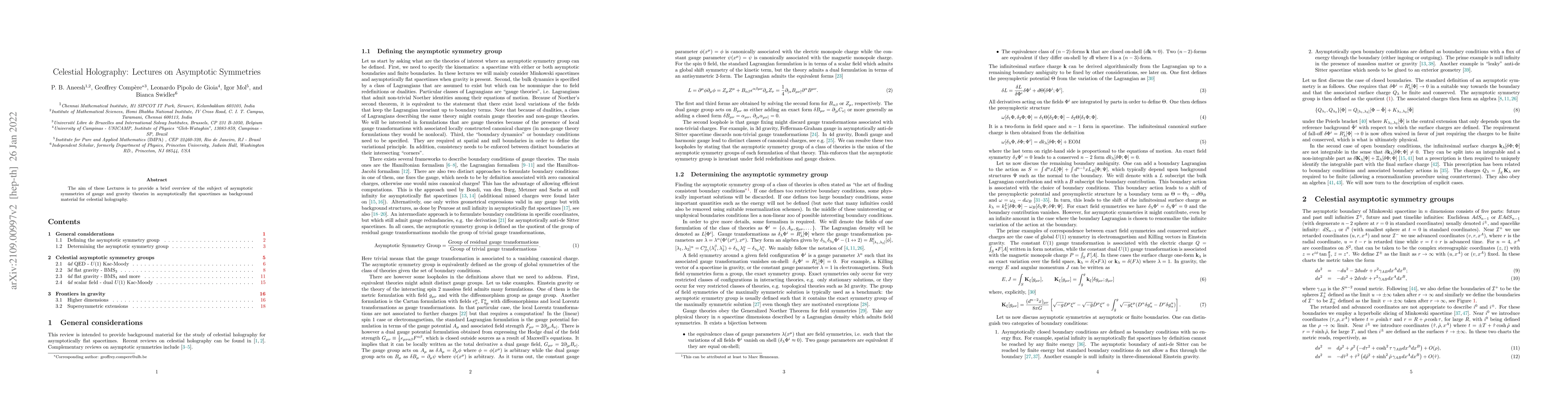 Thumbnail for Celestial Holography: Lectures on Asymptotic Symmetries