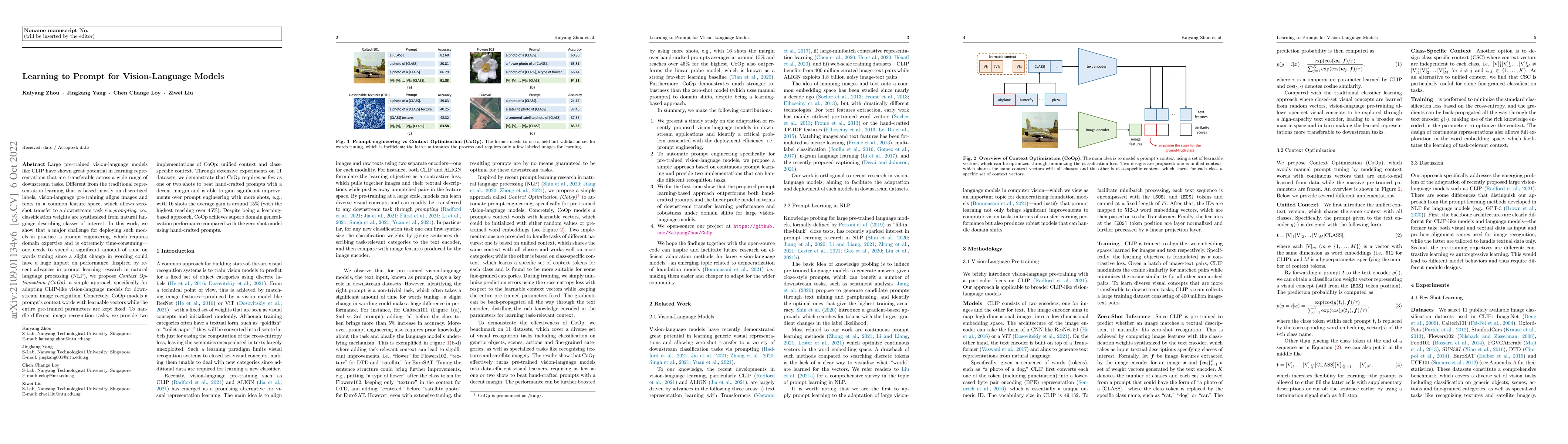 Thumbnail for Learning to Prompt for Vision-Language Models