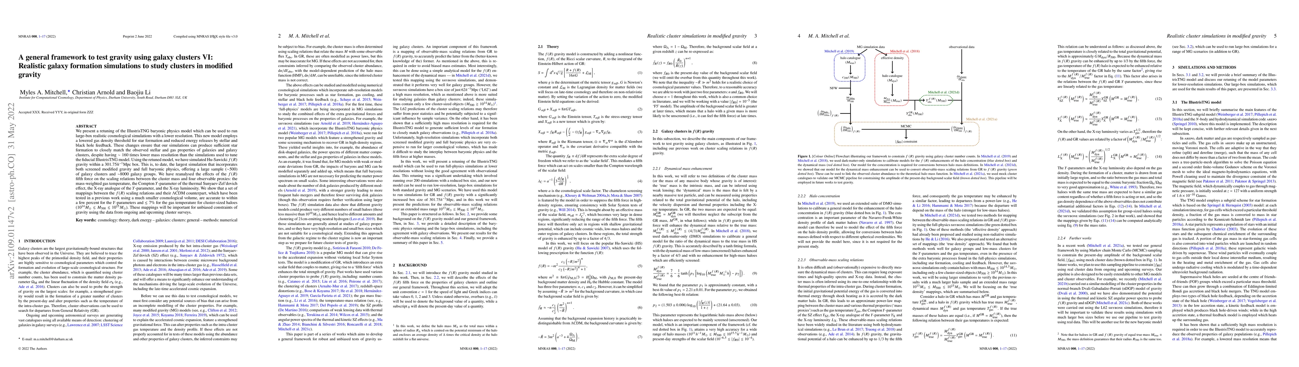 Thumbnail for A general framework to test gravity using galaxy clusters VI: Realistic
  galaxy formation simulations to study clusters in modified gravity