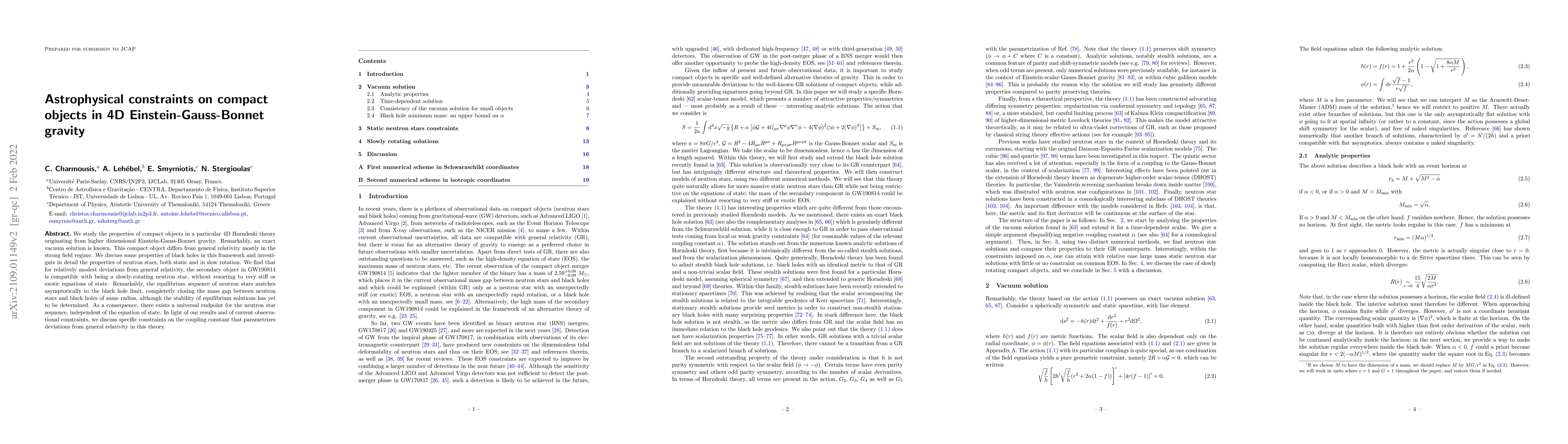 Thumbnail for Astrophysical constraints on compact objects in 4D Einstein-Gauss-Bonnet
  gravity