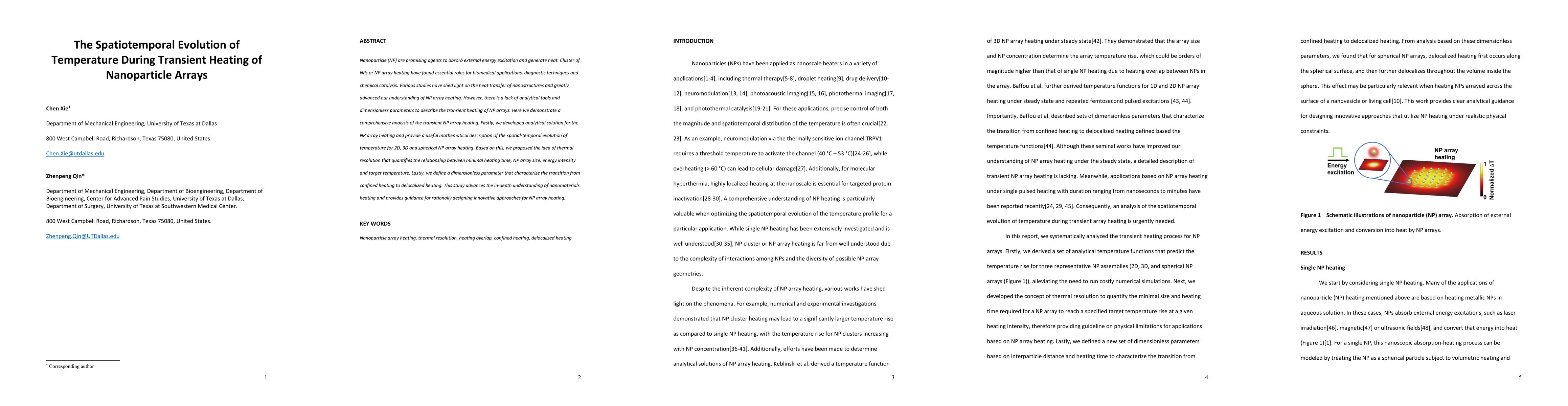 Thumbnail for The Spatiotemporal Evolution of Temperature During Transient Heating of
  Nanoparticle Arrays