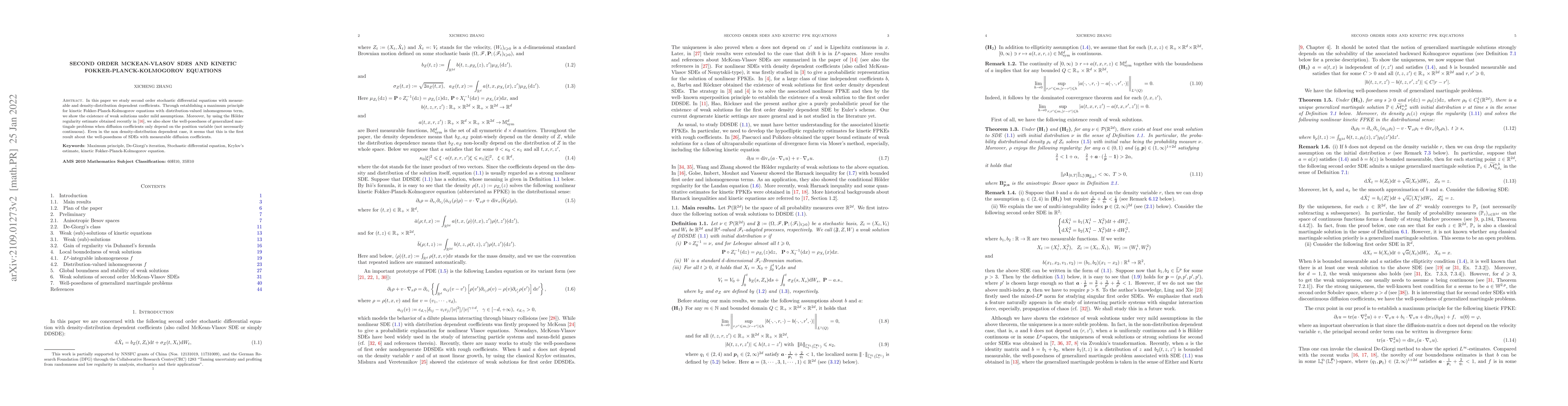 Thumbnail for Second order McKean-Vlasov SDEs and kinetic Fokker-Planck-Kolmogorov
  equations