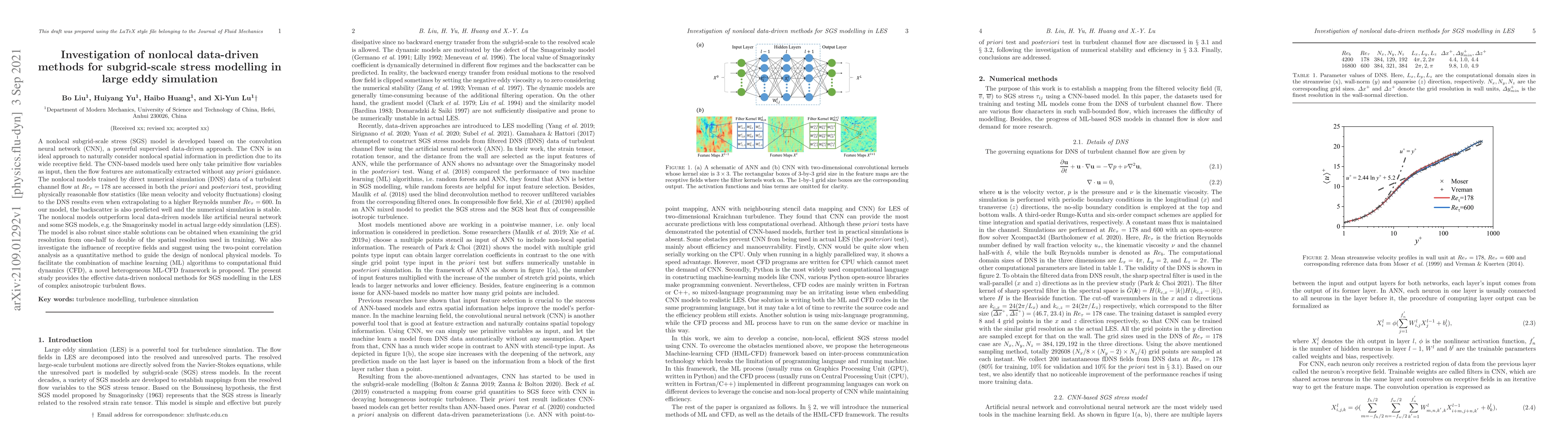 Thumbnail for Investigation of nonlocal data-driven methods for subgrid-scale stress
  modelling in large eddy simulation