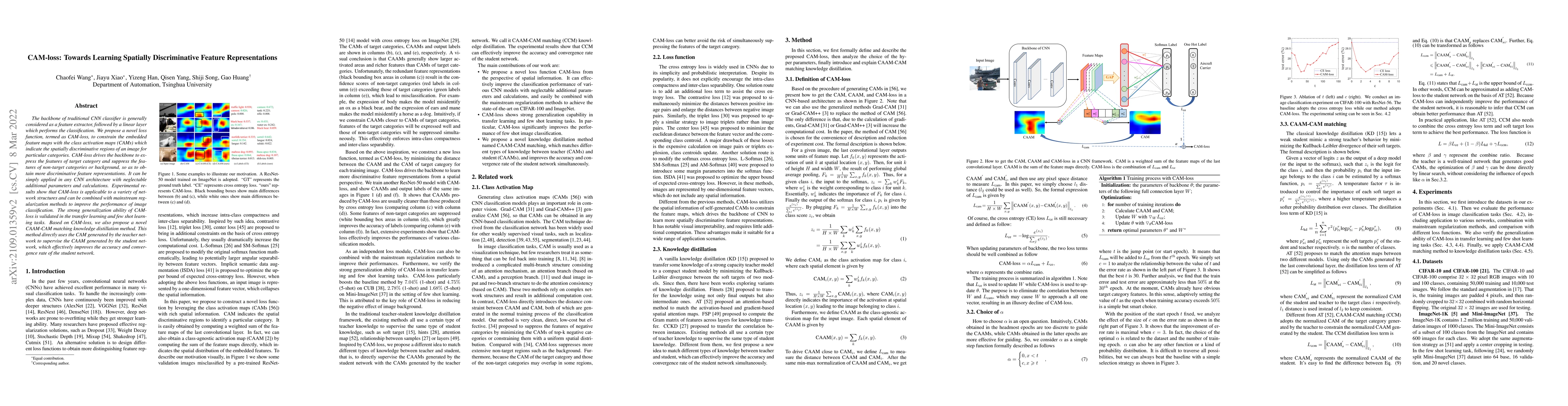 Thumbnail for CAM-loss: Towards Learning Spatially Discriminative Feature
  Representations