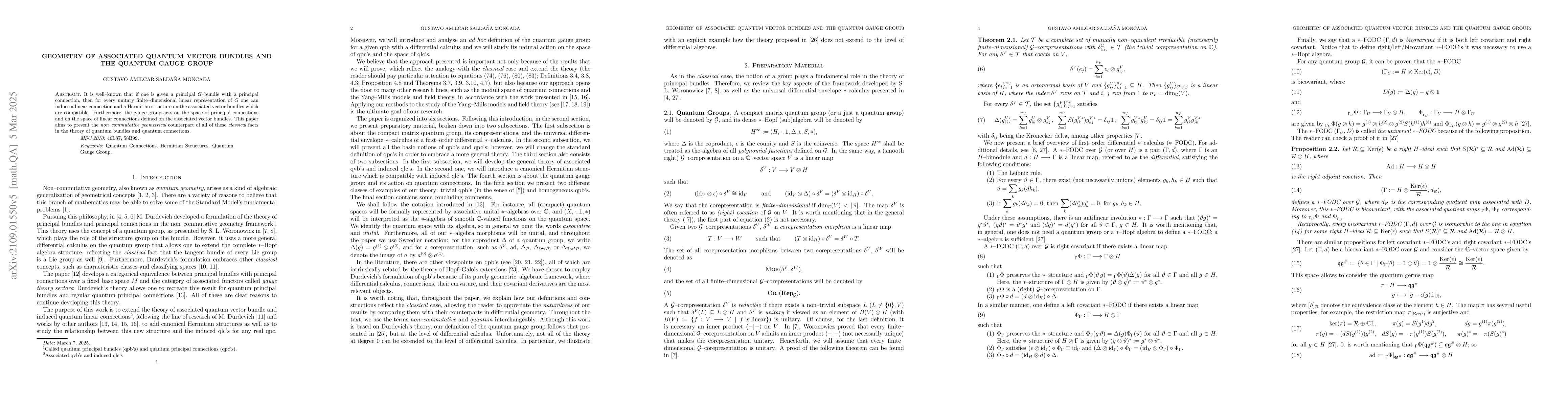 Thumbnail for Geometry of Associated Quantum Vector Bundles and the Quantum Gauge
  Group