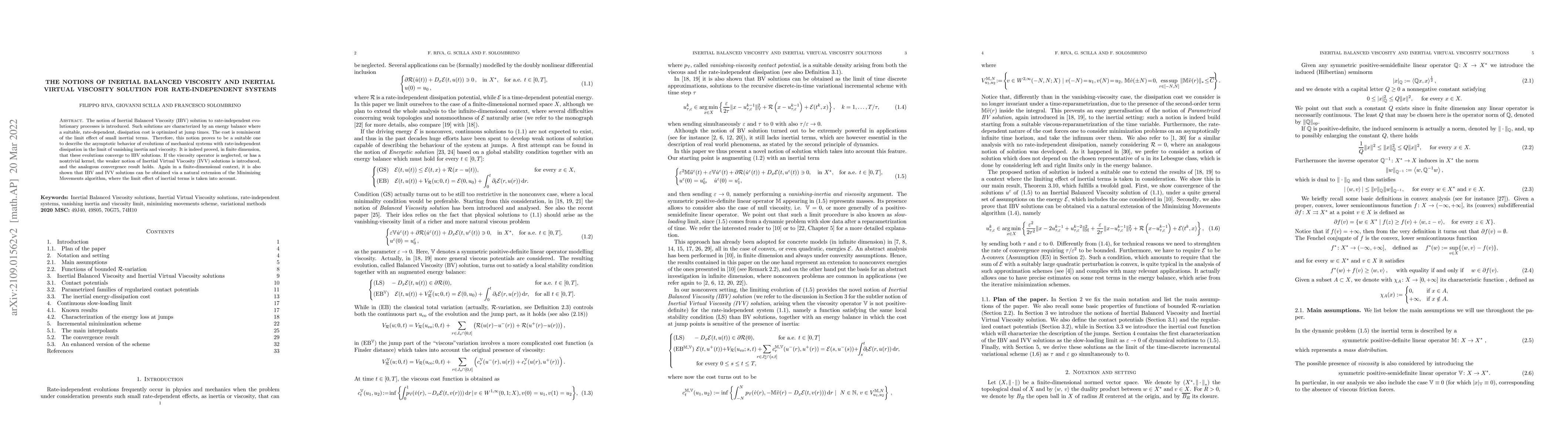 Thumbnail for The notions of Inertial Balanced Viscosity and Inertial Virtual
  Viscosity solution for rate-independent systems