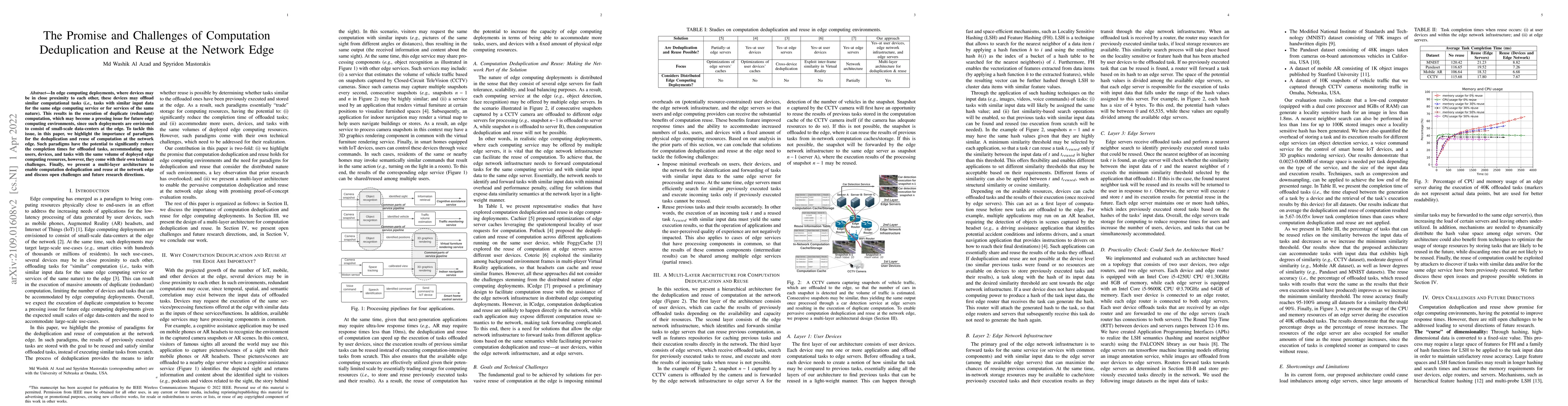 Thumbnail for The Promise and Challenges of Computation Deduplication and Reuse at the
  Network Edge